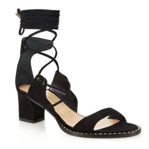 NWT Tamara Mellon sz 36.5 black suede sandals